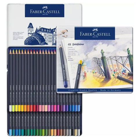 Lápiz Faber Castell Goldfaber Permanentes Lata x48