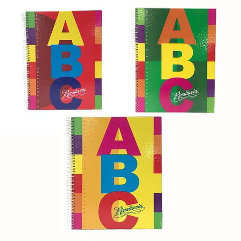 Cuaderno Escolar espiralado Rivadavia ABC 21x27cm - 100Hjs Cuadriculado