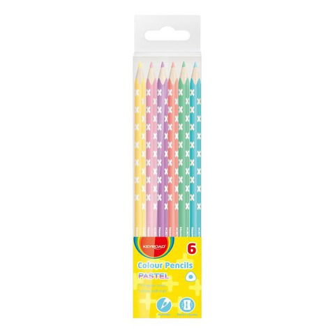 Lápiz Keyroad Color x6 Largos Pastel (KR971871)