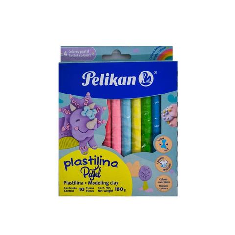 Plastilina Pelikan x10 Surtidos Col. Pasteles
