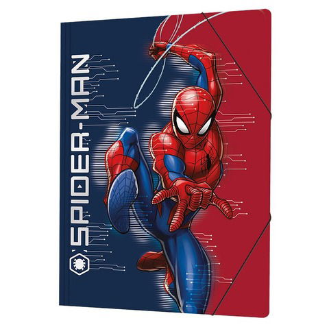 Carpeta Oficio con Elástico Mooving Spiderman (Azul y Roja)