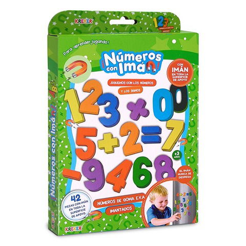 Goma Eva Set Kreker Imantado Números y Signos x42 Piezas (322)