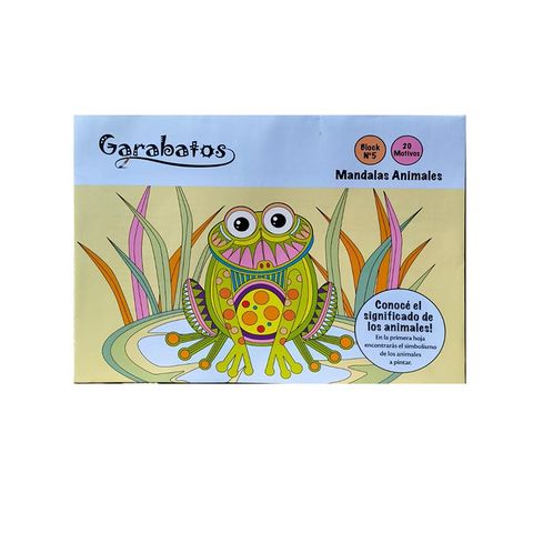 Block de dibujo Nº5 Mandalas Animales Garabatos 20Hojas