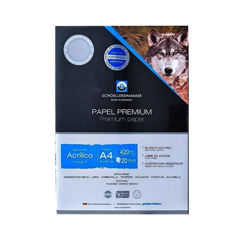 Block Schoeller P/Acrílico (420gr) (A4) (20H) (89752) 