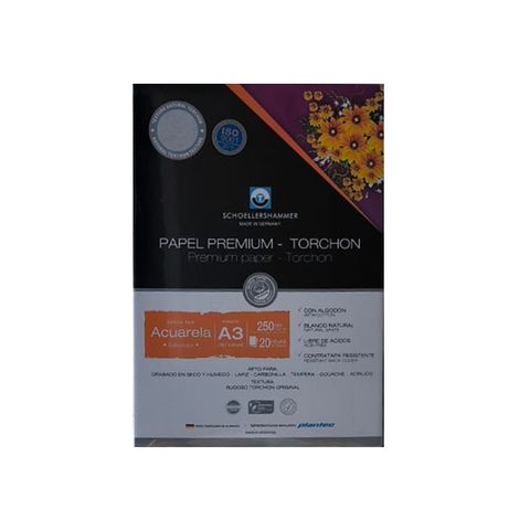 Block Plantec/Schoeller P/Acuarela Torchon (250gr) (A3) (20H) (89734) 