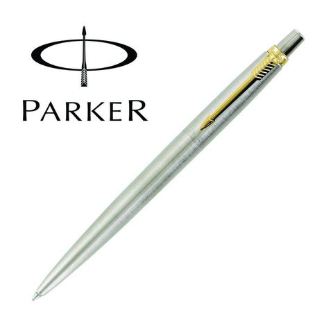 Lapicera/Bolígrafo Parker Jotter SS GT BP Retráctil Acero Inoxidable Clip Dorado (1953182)