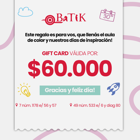 Gift Card Regalo de $60.000