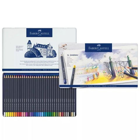 Lápiz Faber Castell Goldfaber Permanentes Lata x36