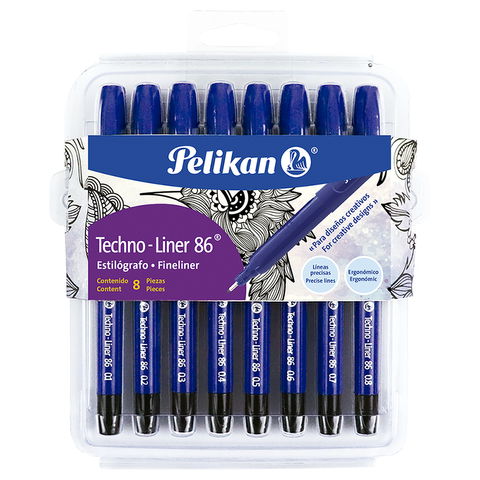 Estilógrafo Pelikan Liner 86 Graduados set x8 (208434)