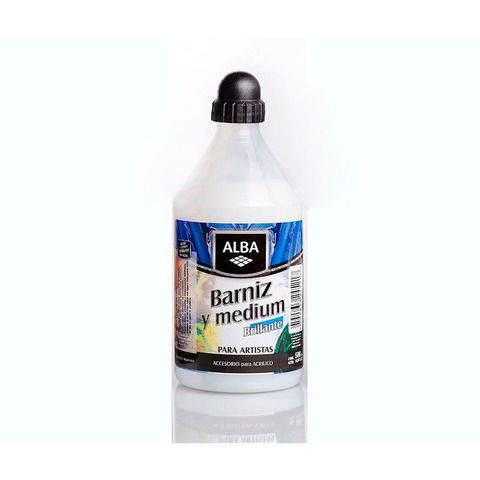 Barniz y Medium Alba Brillante 500ml