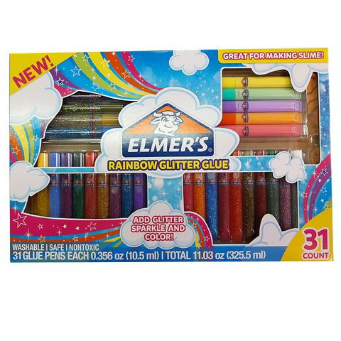 Adh. Glitter Elmers Caja x31 Colores