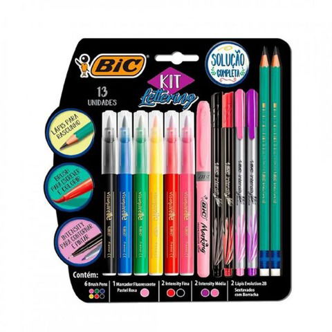 Kit Escolar Bic Lettering x13 Piezas (9309234)