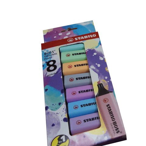 Resaltador Stabilo Boss Pastel Set Primavera x8