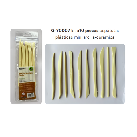 Estecas Plasticas para Arcilla-Ceramica Giorgione x10 Mini (G-Y0007)
