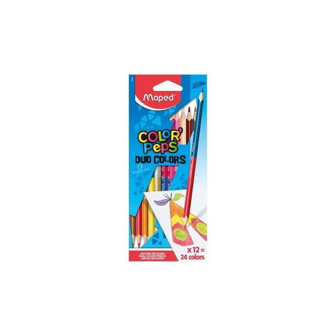 Lápiz Maped Duo Colorpeps Bicolor x12 (24 Colores)