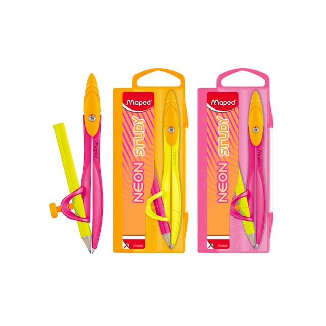 Maped - Trousse Avec Compas Et Accessoires (5 Pièces) - Matériel De Géométrie Et Dessin, étui Pratique