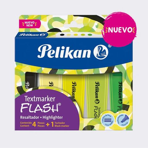Resaltador Pelikan Flash Citrus-Black x5 (041-900-467)