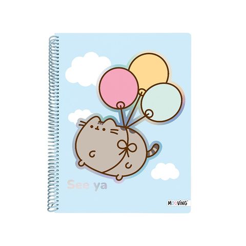 Cuaderno Universitario Mooving Pusheen T/Semi Rígida 80H. Cuadro 