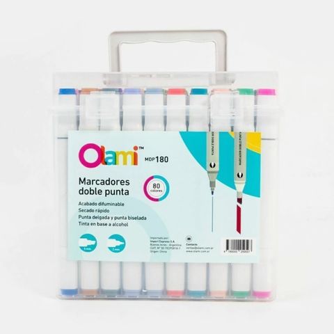 Marcador Olami Sketch Doble Punta Box x80 (MDP180)