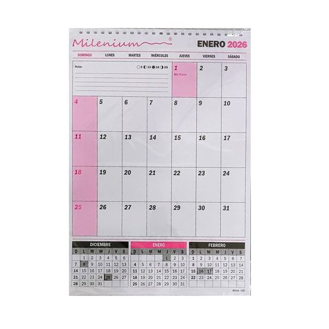 Calendario 2026 Milenium Esp. 32,5x45,5cm (A3 Vertical) (CA03)