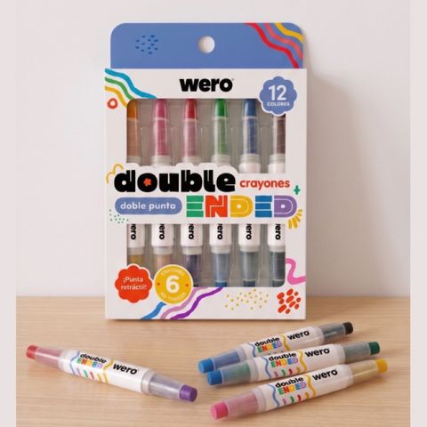 Crayones Wero Duble Ended - 12 Colores