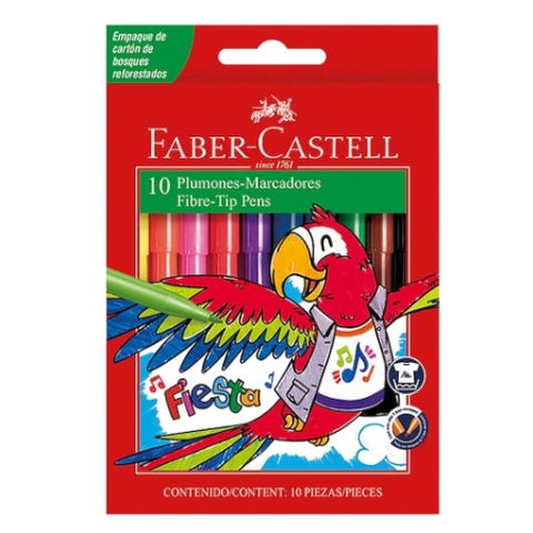 Marcador Faber Castell x10 Fiesta