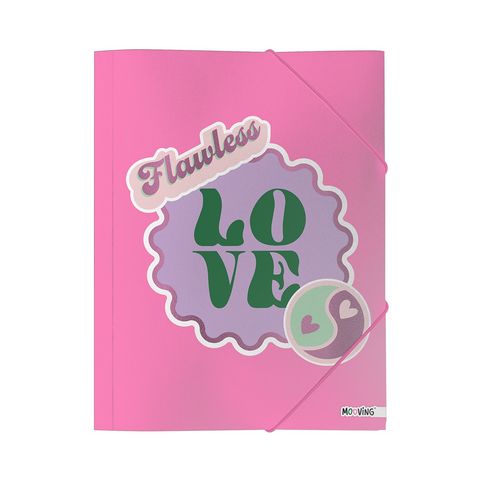 Carpeta Oficio con Elástico Mooving Pink 