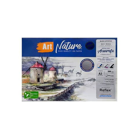 Block Art Nature A3 Acuarela/Multitecnica 300gr 20h Emblocado (89794)