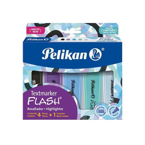 Resaltador Pelikan Flash Ocean-Black x5 (041-900-471)