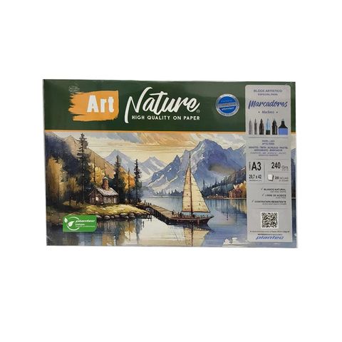 Block Art Nature Liso P/Marcadores (240gr) A3 (20h) (89804)
