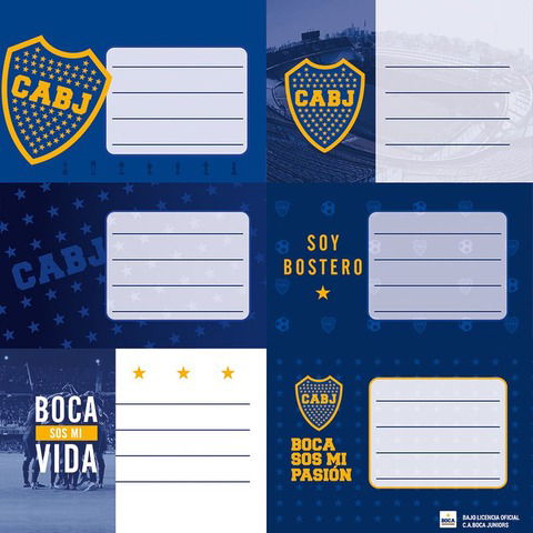 Etiquetas Mooving Boca Jrs. 