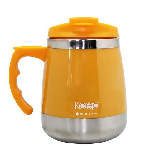 Vaso/Jarro Keep Mug Outdoor 400ml Interior Acero Inox. Amarillo Maiz