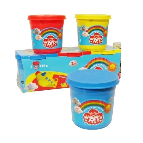 Caucho Dido Pote x200grs x3 Potes (Amarillo / Rojo / Celeste)