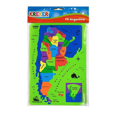 Goma Eva Set Kreker Mapa Argentina a todo Color 23x33cm (320) 