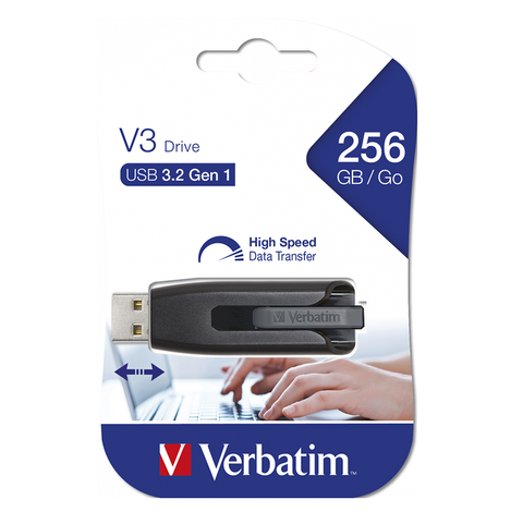 USB Drive Verbatim  256 GB V3 Microban 3.2 Gen 1 (49168)