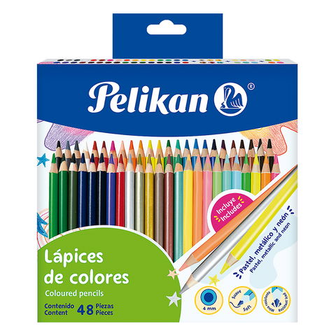 Lápiz Pelikan x48 Largos Cilindricos (208335)