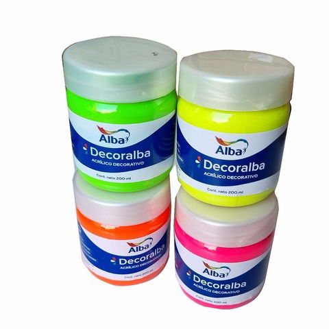 Acrilico Decorativo Alba Decoralba 200ml Fluo