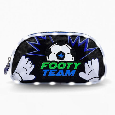 Cartuchera Canopla Footy Team Negra/Azul F17092 