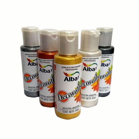 Acrilico Decorativo Alba Decoralba  60ml Perlados y Fluo