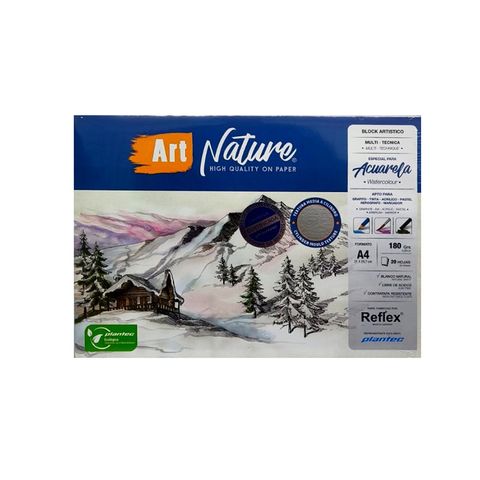 Block Art Nature A4 Acuarela/Multitecnica 180gr 20h Emblocado (89782)