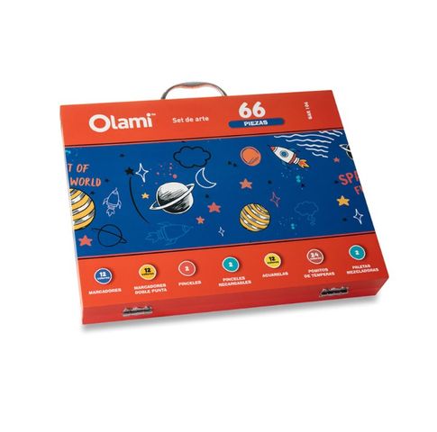 Set de Dibujo Olami Valija 66 Piezas SAR104 