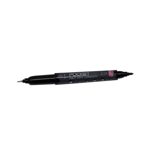 Marcador Trabi 2 Puntas Permanente Pocket Deco 311 Negro
