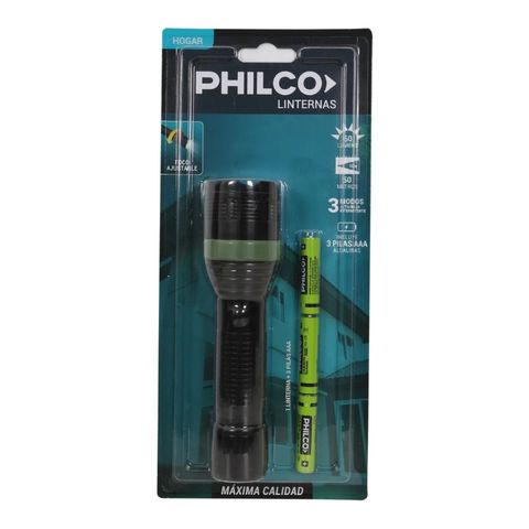 Linterna Philco Hogar (60 Lumenes) C/3 Pilas (LP61P)