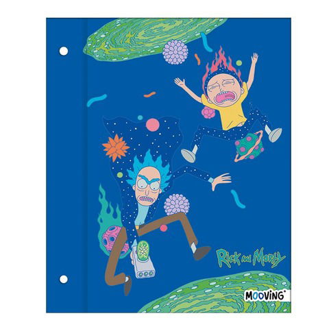 Carpeta N°3 Dos Tapas Mooving Rick and Morty Cayendo 