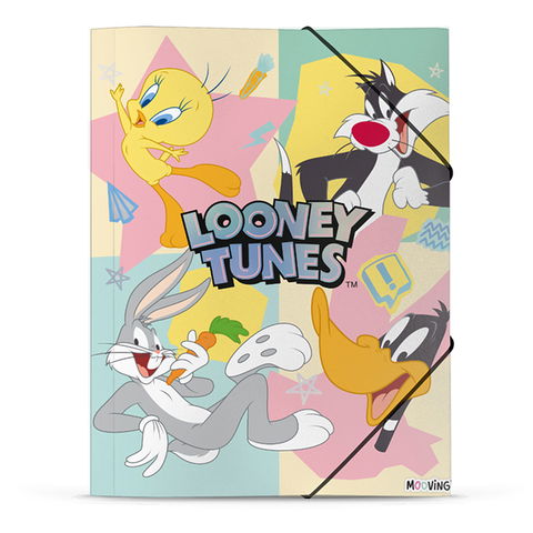 Carpeta Oficio con Elástico Mooving Looney Tunes 