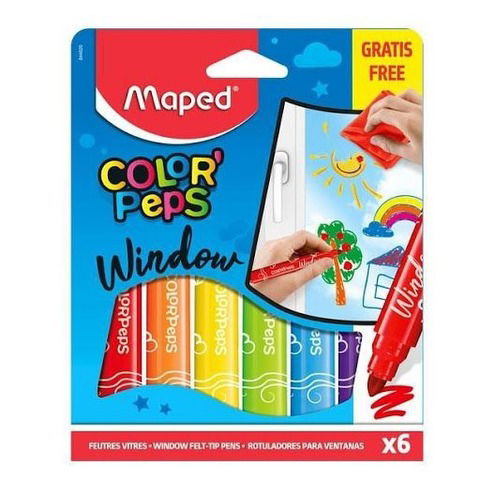 Marcador Maped Window x6 Para vidrio