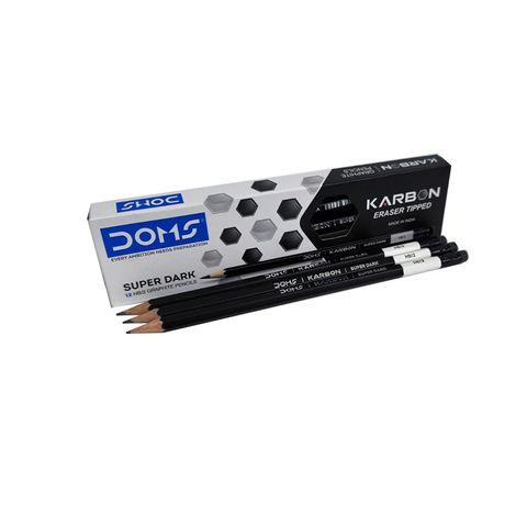  Lápiz Negro Doms Con Goma Hexagonal 