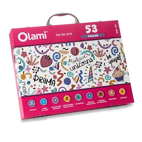 Set de Dibujo Olami Valija 53 Piezas SAR103 