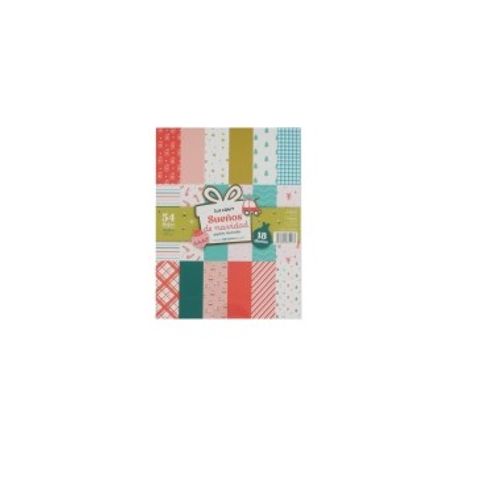 Papel Ibi Craft p/Scrapbook x54 Hojas Impreso - Navidad 15x20cm. (600831)