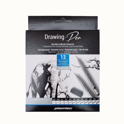 Microfibra Graduada Plantec Drawing Pen Set x12 